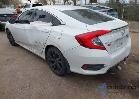2020 Honda Civic Sport z USA, uszkodzony, nr VIN 19XFC2F89LE025775